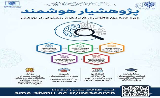 برگزاری دوره جامع هوش مصنوعی در پژوهش در دانشگاه